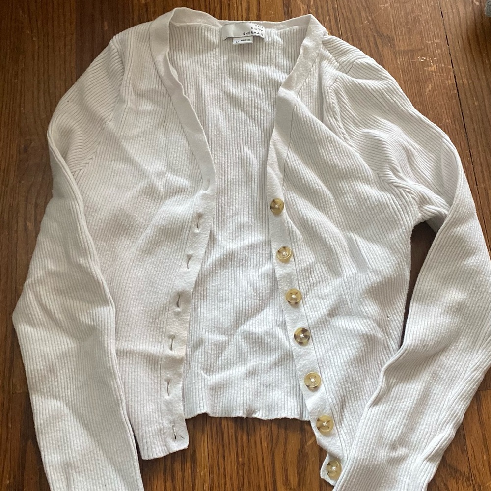White cardigan lightly used